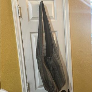 Brown & Teal Striped Shoulder Bag